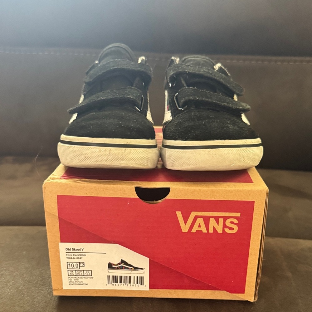 Vans Kids Black and White Sneakers